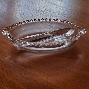 Imperial Glass Candlewick Oval Divided Relish Dish
